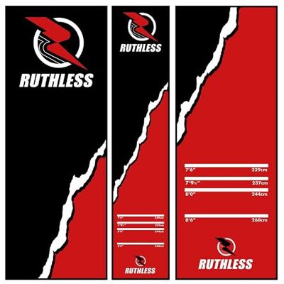 RUTHLESS Tapis de fléchettes Tapis de fléchettes Robuste antidérapant Durable pour Sol Noir - Publicité RUTHLESS Tapis de fléchettes Tapis de fléchettes Robuste antidérapant Durable pour Sol Noir - Publicité