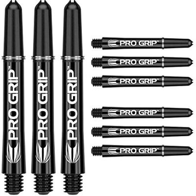 Target Darts 3 x Jeux of Noir Pro Grip Arbres à fléchettes Court 9 po au Total - Publicité Target Darts 3 x Jeux of Noir Pro Grip Arbres à fléchettes Court 9 po au Total - Publicité