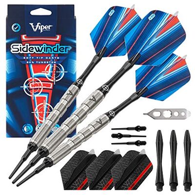 Viper by GLD Products Viper Sidewinder 80% tungstène Fléchettes à Pointe Souple, 18 grammes - Publicité Viper by GLD Products Viper Sidewinder 80% tungstène Fléchettes à Pointe Souple, 18 grammes - Publicité