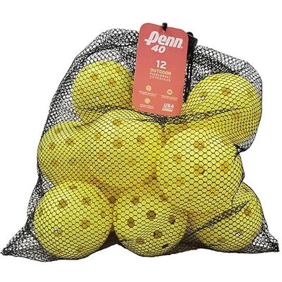 Penn Lot de 40 balles de Pickleball d'extérieur – Sensation Plus Douce pour Les Loisirs et Les Jeux en Club – Approuvé par l'USAPA - Publicité Penn Lot de 40 balles de Pickleball d'extérieur – Sensation Plus Douce pour Les Loisirs et Les Jeux en Club – Approuvé par l'USAPA - Publicité