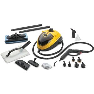 Wagner Power Steamer 915 E, multifonction nettoyeur vapeur de 18 accessoires, pression 3,5 bar, temps de vapeur env. 40 min, 1,2l reservoir, 2,4 m Longueur du tuyau, 1500 W - Publicité Wagner Power Steamer 915 E, multifonction nettoyeur vapeur de 18 accessoires, pression 3,5 bar, temps de vapeur env. 40 min, 1,2l reservoir, 2,4 m Longueur du tuyau, 1500 W - Publicité
