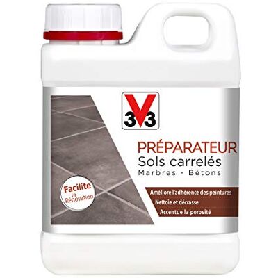 V33 Préparateur pour Sols Carrelages, Marbres, Béton, Incolore, 1L - Publicité V33 Préparateur pour Sols Carrelages, Marbres, Béton, Incolore, 1L - Publicité