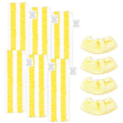 DEPAR Lot de 10 serpillères de sol pour nettoyeur vapeur EasyFix SC1, SC2, SC3, SC4, SC5, 6 chiffons de sol + 4 housses, convient pour le nettoyage de différents types de sols - Publicité DEPAR Lot de 10 serpillères de sol pour nettoyeur vapeur EasyFix SC1, SC2, SC3, SC4, SC5, 6 chiffons de sol + 4 housses, convient pour le nettoyage de différents types de sols - Publicité
