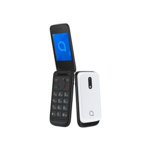 Alcatel 2057 Téléphone Portable Simple à Clapet 2G Bluetooth Mobile pour Tous Grand Écran QVGA 2,4" Batterie Longue Durée 970mAh Caméra Intégrée VGA Accessoires Inclus Pure White - Publicité