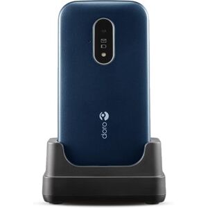 Doro 6820 Téléphone 4G à Clapet Débloqué pour Seniors Touches Numériques Parlantes Caméra Touche d'Assistance Socle Chargeur (Bleu) - Publicité