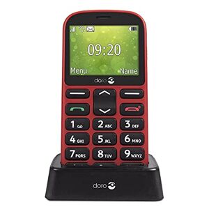 Doro 1361 Téléphone Portable 2G Dual SIM Débloqué pour Seniors avec Grandes Touches, Caméra, Touche d'Assistance et Socle Chargeur Inclus (Rouge) [Version Française] - Publicité