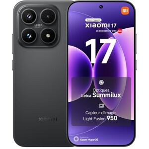 Xiaomi 17, Smartphone 12+512 GB, Optique Leica Summilux, Capteur Light Fusion 950, Batterie 6330mAh (typ), HyperAI, Noir, Garantie 2 Years, Chargeur Non fourni - Publicité Xiaomi 17, Smartphone 12+512 GB, Optique Leica Summilux, Capteur Light Fusion 950, Batterie 6330mAh (typ), HyperAI, Noir, Garantie 2 Years, Chargeur Non fourni - Publicité