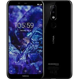 Nokia 5.1 Plus Smartphone débloqué 4G (5,8 Pouces, 32 Go, Double Nano SIM, Android One Oreo) Noir - Publicité