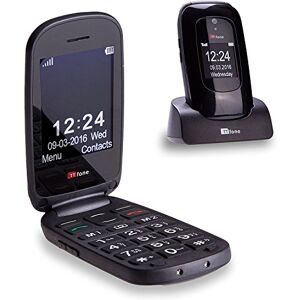 TTfone Lunar Grand Bouton Simple Facile Conception Élégante Cas-Flip sans Carte SIM Téléphone Mobile (Noir) - Publicité TTfone Lunar Grand Bouton Simple Facile Conception Élégante Cas-Flip sans Carte SIM Téléphone Mobile (Noir) - Publicité