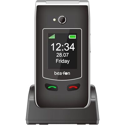Beafon , SL645plus Silverline Téléphone portable pour seniors avec bouton d'appel d'urgence SOS, à rabat, à grosses touches, bouton de réponse et de fin d'appel sur le devant, classe de protection IP54 - Publicité Beafon , SL645plus Silverline Téléphone portable pour seniors avec bouton d'appel d'urgence SOS, à rabat, à grosses touches, bouton de réponse et de fin d'appel sur le devant, classe de protection IP54 - Publicité