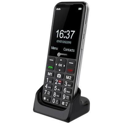Geemarc CL8600-4G Téléphone Portable pour Personnes âgées avec Grandes Touches, Fonction SOS et Boutons de mémoire à Une Touche – Compatible Bluetooth et Appareil auditif – Débloqué – Version - Publicité Geemarc CL8600-4G Téléphone Portable pour Personnes âgées avec Grandes Touches, Fonction SOS et Boutons de mémoire à Une Touche – Compatible Bluetooth et Appareil auditif – Débloqué – Version - Publicité