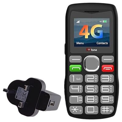 TTfone TT890 4G Senior Phone Téléphone Portable à Gros Boutons Facile à Utiliser avec Bouton d'assistance d'urgence, Chargement USB-C, Bluetooth, Appareil Photo débloqué (avec Chargeur Secteur) - Publicité TTfone TT890 4G Senior Phone Téléphone Portable à Gros Boutons Facile à Utiliser avec Bouton d'assistance d'urgence, Chargement USB-C, Bluetooth, Appareil Photo débloqué (avec Chargeur Secteur) - Publicité