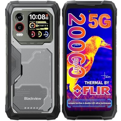 Blackview Xplore 1 Pro 5G Imagerie Thermique (Lepton3.5) Smartphone Incassable, 20000mAh 36Go+256Go/2To TF Téléphone Portable Incassable, Dimensity 7050, 6,78" 2,4K 120Hz 64MP+50MP, IP69K/OTG/NFC/GPS - Publicité Blackview Xplore 1 Pro 5G Imagerie Thermique (Lepton3.5) Smartphone Incassable, 20000mAh 36Go+256Go/2To TF Téléphone Portable Incassable, Dimensity 7050, 6,78" 2,4K 120Hz 64MP+50MP, IP69K/OTG/NFC/GPS - Publicité