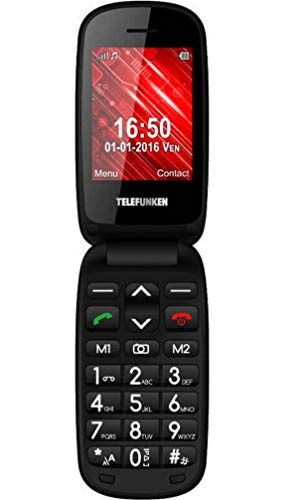 Telefunken TM 250 Izy Téléphone Mobile débloqué 2G ( 2,4 Pouces / 32 Mo / Mono SIM / Android ) Rouge - Publicité