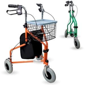 Mobiclinic ®, Déambulateur pliant à 3 roues, Panier avec couvercle et sac, Freins sur les poignées, Hauteur réglable, Marque espagnole, Structure légère maniable, Petites, Orange - Publicité Mobiclinic ®, Déambulateur pliant à 3 roues, Panier avec couvercle et sac, Freins sur les poignées, Hauteur réglable, Marque espagnole, Structure légère maniable, Petites, Orange - Publicité