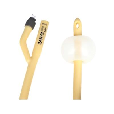 Zarys Sonde de Foley à deux voies avec valve en plastique CH 30 (latex recouvert de silicone), stérile, sans phtalates, ballonnet de 30 à 50 ml - Publicité Zarys Sonde de Foley à deux voies avec valve en plastique CH 30 (latex recouvert de silicone), stérile, sans phtalates, ballonnet de 30 à 50 ml - Publicité
