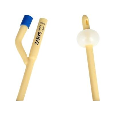 Zarys Sonde de Foley à deux voies avec valve en caoutchouc CH 24 (latex recouvert de silicone), stérile, sans phtalates, ballonnet de 5 à 10 ml - Publicité Zarys Sonde de Foley à deux voies avec valve en caoutchouc CH 24 (latex recouvert de silicone), stérile, sans phtalates, ballonnet de 5 à 10 ml - Publicité
