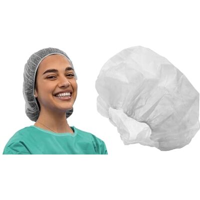 Tiga-Med Lot de 1000 bonnets de protection à usage unique en intissé pour milieu hospitalier Blanc - Publicité Tiga-Med Lot de 1000 bonnets de protection à usage unique en intissé pour milieu hospitalier Blanc - Publicité