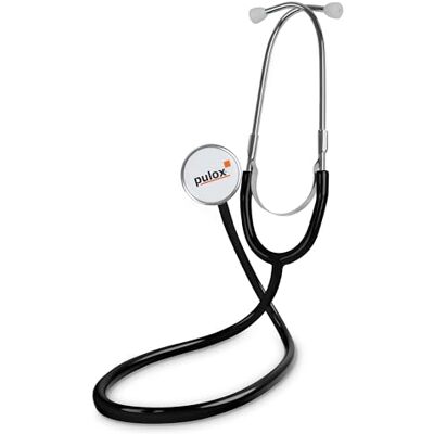 Pulox Stéthoscope à Tête Plate Appareil d'écoute professionnel pour médecins, infirmières et secouristes Noir - Publicité Pulox Stéthoscope à Tête Plate Appareil d'écoute professionnel pour médecins, infirmières et secouristes Noir - Publicité