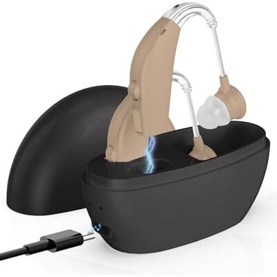 MEDca Appareil BTE numérique rechargeable avec réduction du bruit adapté aux adultes et aux personnes âgées, autonomie d'une journée, léger derrière l'oreille, peau, Beige - Publicité MEDca Appareil BTE numérique rechargeable avec réduction du bruit adapté aux adultes et aux personnes âgées, autonomie d'une journée, léger derrière l'oreille, peau, Beige - Publicité