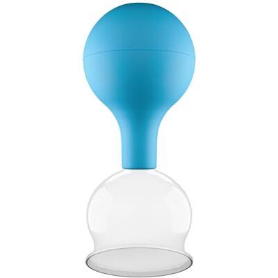 Pulox Pot à ventouse en verre véritable Plusieurs tailles et couleurs (52 mm, bleu) - Publicité Pulox Pot à ventouse en verre véritable Plusieurs tailles et couleurs (52 mm, bleu) - Publicité