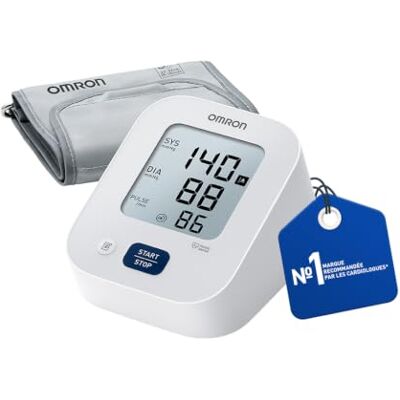 OMRON X2 Essential Appareil tension artérielle bras validé cliniquement Tensiomètre brassard automatique, Tensiomètre bras avec détection de pulsation cardiaque irrégulière - Publicité OMRON X2 Essential Appareil tension artérielle bras validé cliniquement Tensiomètre brassard automatique, Tensiomètre bras avec détection de pulsation cardiaque irrégulière - Publicité