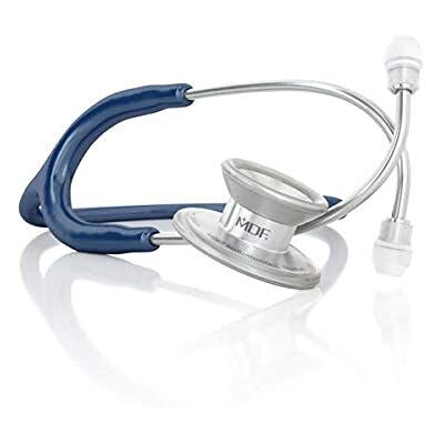 MDF Instruments , MD One Epoch Titane, Stéthosocpe léger en titane, Stéthoscope professionnel pour adultes, Pavillon Double, Tubulure bleu marine, Lyre/pavillon argent MDF777T04 - Publicité MDF Instruments , MD One Epoch Titane, Stéthosocpe léger en titane, Stéthoscope professionnel pour adultes, Pavillon Double, Tubulure bleu marine, Lyre/pavillon argent MDF777T04 - Publicité