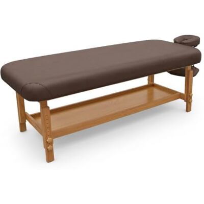 QUIRUMED Table de Massage Fixe en Bois pour Spa, Couleur Marron, lit de Massage, Simili Cuir, Hauteur réglable, tête Amovible, Plateau accoudoirs, revêtement Haute densité - Publicité QUIRUMED Table de Massage Fixe en Bois pour Spa, Couleur Marron, lit de Massage, Simili Cuir, Hauteur réglable, tête Amovible, Plateau accoudoirs, revêtement Haute densité - Publicité