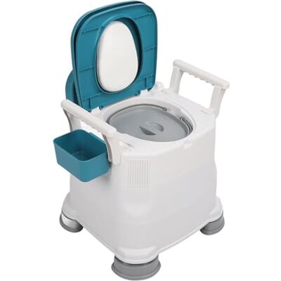 ZJchao Toilettes de Chevet Portables, Chaise de Toilette avec Accoudoirs, Toilettes Portables pour Adultes, Hauteur Réglable, Couvercle à Fermeture Silencieuse et Panier Latéral - Publicité ZJchao Toilettes de Chevet Portables, Chaise de Toilette avec Accoudoirs, Toilettes Portables pour Adultes, Hauteur Réglable, Couvercle à Fermeture Silencieuse et Panier Latéral - Publicité
