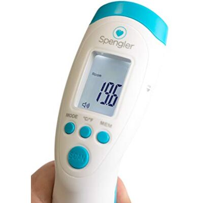 SPENGLER Tempo Easy, Thermomètre Frontal Infrarouge pour Prise de Température Rapide et Fiable, Ultra-Précis, Polyvalent, Performant (Bleu) - Publicité SPENGLER Tempo Easy, Thermomètre Frontal Infrarouge pour Prise de Température Rapide et Fiable, Ultra-Précis, Polyvalent, Performant (Bleu) - Publicité