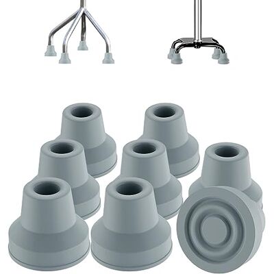 supregear Embouts de Canne Quad, Embouts de Canne en Caoutchouc Antidérapants Robustes Standard d'un Diamètre de 1/2 Pouce, Accessoire pour Bâton de Marche et Station Debout, Gris - Publicité supregear Embouts de Canne Quad, Embouts de Canne en Caoutchouc Antidérapants Robustes Standard d'un Diamètre de 1/2 Pouce, Accessoire pour Bâton de Marche et Station Debout, Gris - Publicité