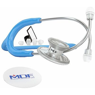 MDF Instruments MDF Acoustica, Stéthoscope à double pavillon Léger Pour médecins, infirmières, étudiants, soins à domicile Tubulure bleu vif, Lyre-pavillon rouge MDF747XP14 - Publicité MDF Instruments MDF Acoustica, Stéthoscope à double pavillon Léger Pour médecins, infirmières, étudiants, soins à domicile Tubulure bleu vif, Lyre-pavillon rouge MDF747XP14 - Publicité