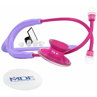 MDF Instruments MDF Acoustica, Stéthoscope à double pavillon Léger Pour médecins, infirmières, étudiants, soins à domicile Tubulure violet pastel, Lyre-pavillon alliage rose MDF747XPPA07 - Publicité MDF Instruments MDF Acoustica, Stéthoscope à double pavillon Léger Pour médecins, infirmières, étudiants, soins à domicile Tubulure violet pastel, Lyre-pavillon alliage rose MDF747XPPA07 - Publicité