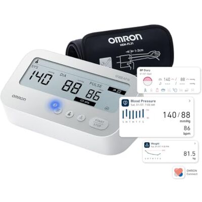 OMRON X4 Connect AFib appareil tension artérielle bras, connexion Bluetooth Tensiomètre bras validé cliniquement – Détecteur AFib à chaque mesure – Mémoire 2 personnes - Publicité OMRON X4 Connect AFib appareil tension artérielle bras, connexion Bluetooth Tensiomètre bras validé cliniquement – Détecteur AFib à chaque mesure – Mémoire 2 personnes - Publicité