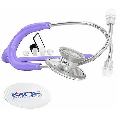 MDF Instruments MDF Acoustica, Stéthoscope à double pavillon Léger Pour médecins, infirmières, étudiants, soins à domicile Tubulure violet pastel MDF747XP07 - Publicité MDF Instruments MDF Acoustica, Stéthoscope à double pavillon Léger Pour médecins, infirmières, étudiants, soins à domicile Tubulure violet pastel MDF747XP07 - Publicité