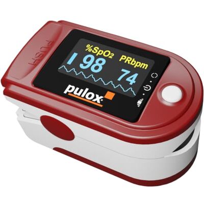 Pulox Oxymètre de Doigt PO-200 Solo Saturometre professionnel pour mesurer saturation en oxygène, pouls et indice de perfusion - Publicité Pulox Oxymètre de Doigt PO-200 Solo Saturometre professionnel pour mesurer saturation en oxygène, pouls et indice de perfusion - Publicité