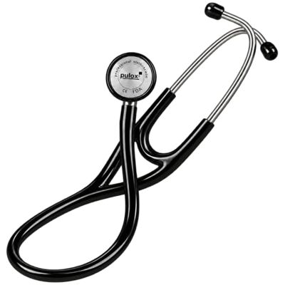 Pulox Stéthoscope de cardiologie Stéthoscope professionnel monotube avec double pavillon en acier inoxydable - Publicité Pulox Stéthoscope de cardiologie Stéthoscope professionnel monotube avec double pavillon en acier inoxydable - Publicité
