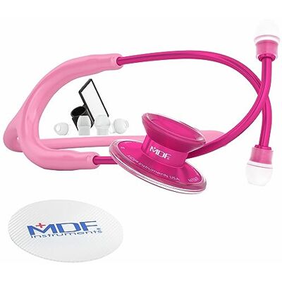 MDF Instruments MDF Acoustica, Stéthoscope à double pavillon Léger Pour médecins, infirmières, étudiants, soins à domicile Tubulure rose, Lyre-pavillon Pinkalloy MDF747XPPA01 - Publicité MDF Instruments MDF Acoustica, Stéthoscope à double pavillon Léger Pour médecins, infirmières, étudiants, soins à domicile Tubulure rose, Lyre-pavillon Pinkalloy MDF747XPPA01 - Publicité