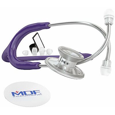 MDF Instruments MDF Acoustica, Stéthoscope à double pavillon Léger Pour médecins, infirmières, étudiants, soins à domicile Tubulure violet MDF747XP08 - Publicité MDF Instruments MDF Acoustica, Stéthoscope à double pavillon Léger Pour médecins, infirmières, étudiants, soins à domicile Tubulure violet MDF747XP08 - Publicité