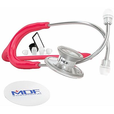 MDF Instruments MDF Acoustica, Stéthoscope à double pavillon Léger Pour médecins, infirmières, étudiants, soins à domicile Tubulure framboise MDF747XP23 - Publicité MDF Instruments MDF Acoustica, Stéthoscope à double pavillon Léger Pour médecins, infirmières, étudiants, soins à domicile Tubulure framboise MDF747XP23 - Publicité