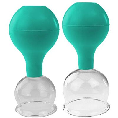 Pulox Set de ventouses en verre de diverses tailles et couleurs - Publicité Pulox Set de ventouses en verre de diverses tailles et couleurs - Publicité