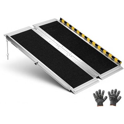 VEVOR Rampe pour Fauteuil Roulant Pliable 915x736,6 mm, Rampe d'Accès PMR Portable en Aluminium Antidérapante, Charge Max. 362,9 kg, pour Seuils de Porte, Marches, Entrées, Scooters, Chargement Léger - Publicité VEVOR Rampe pour Fauteuil Roulant Pliable 915x736,6 mm, Rampe d'Accès PMR Portable en Aluminium Antidérapante, Charge Max. 362,9 kg, pour Seuils de Porte, Marches, Entrées, Scooters, Chargement Léger - Publicité
