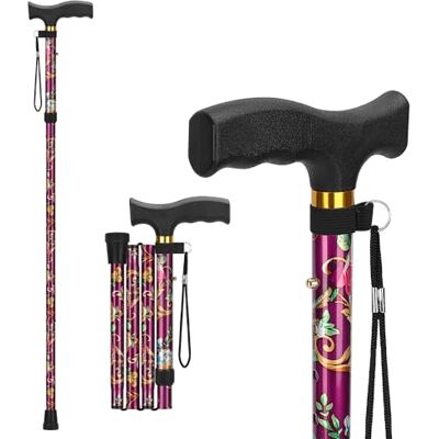 supregear Canne de Marche Pliable Bâton de Marche Réglable en Hauteur, Canne de Voyage Légère et Flexible, Aide à la Mobilité Pliable pour Équilibre, pour Hommes et Femmes - Publicité supregear Canne de Marche Pliable Bâton de Marche Réglable en Hauteur, Canne de Voyage Légère et Flexible, Aide à la Mobilité Pliable pour Équilibre, pour Hommes et Femmes - Publicité