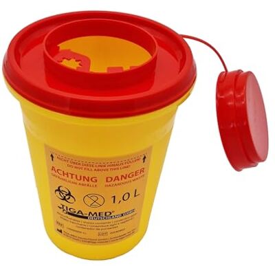 TIGA-MED Canules S Conteneur 1 Ltr. canules Box entsorgungs Boîte 1 poubelle à aiguilles de - Publicité TIGA-MED Canules S Conteneur 1 Ltr. canules Box entsorgungs Boîte 1 poubelle à aiguilles de - Publicité