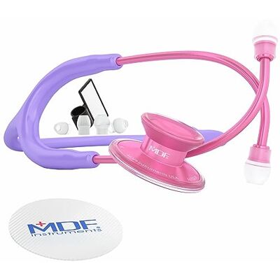MDF Instruments MDF Acoustica, Stéthoscope à double pavillon Léger Pour médecins, infirmières, étudiants, soins à domicile Tubulure violet pastel, Lyre-pavillon Pinkore MDF747XPPO07 - Publicité MDF Instruments MDF Acoustica, Stéthoscope à double pavillon Léger Pour médecins, infirmières, étudiants, soins à domicile Tubulure violet pastel, Lyre-pavillon Pinkore MDF747XPPO07 - Publicité