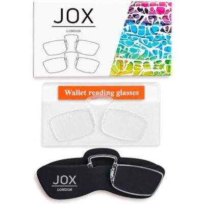 JOX SOS Mini Lunettes de Lecture d'Urgence (Lot de 2) Étui Format Carte pour le Porte-Monnaie et Étui en Silicone pour le Téléphone Lunettes de Secours pour Homme et Femme - Publicité JOX SOS Mini Lunettes de Lecture d'Urgence (Lot de 2) Étui Format Carte pour le Porte-Monnaie et Étui en Silicone pour le Téléphone Lunettes de Secours pour Homme et Femme - Publicité