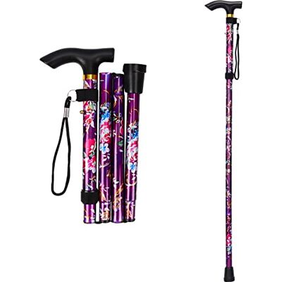 supregear Canne Pliante, Hauteur Réglable à 5 Niveaux Canne de Marche Légère Portable Bâtons de Voyage avec Dragonne et Poignée en T pour Personnes Âgées Handicapées Hommes Femmes - Publicité supregear Canne Pliante, Hauteur Réglable à 5 Niveaux Canne de Marche Légère Portable Bâtons de Voyage avec Dragonne et Poignée en T pour Personnes Âgées Handicapées Hommes Femmes - Publicité