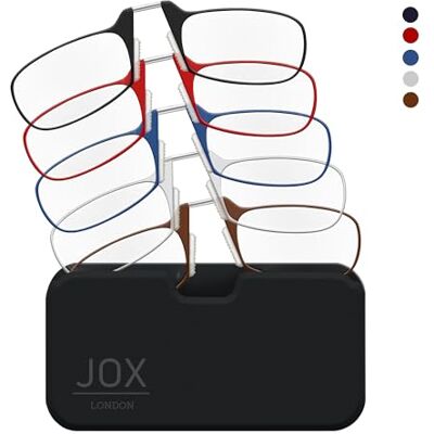 JOX Lunettes de lecture à coller sur le téléphone – Nez mince, sans branches, avec étui compact – Confort pour vos urgences de lecture - Publicité JOX Lunettes de lecture à coller sur le téléphone – Nez mince, sans branches, avec étui compact – Confort pour vos urgences de lecture - Publicité