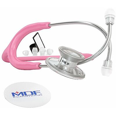 MDF Instruments MDF Acoustica, Stéthoscope à double pavillon Léger Pour médecins, infirmières, étudiants, soins à domicile Tubulure rose MDF747XP01 - Publicité MDF Instruments MDF Acoustica, Stéthoscope à double pavillon Léger Pour médecins, infirmières, étudiants, soins à domicile Tubulure rose MDF747XP01 - Publicité