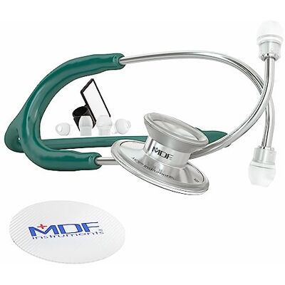 MDF Instruments MDF Acoustica, Stéthoscope à double pavillon Léger Pour médecins, infirmières, étudiants, soins à domicile Tubulure vert d'eau MDF747XP09 - Publicité MDF Instruments MDF Acoustica, Stéthoscope à double pavillon Léger Pour médecins, infirmières, étudiants, soins à domicile Tubulure vert d'eau MDF747XP09 - Publicité